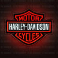 Harley Davidson Shield LED Neon Sign - 32"x25"