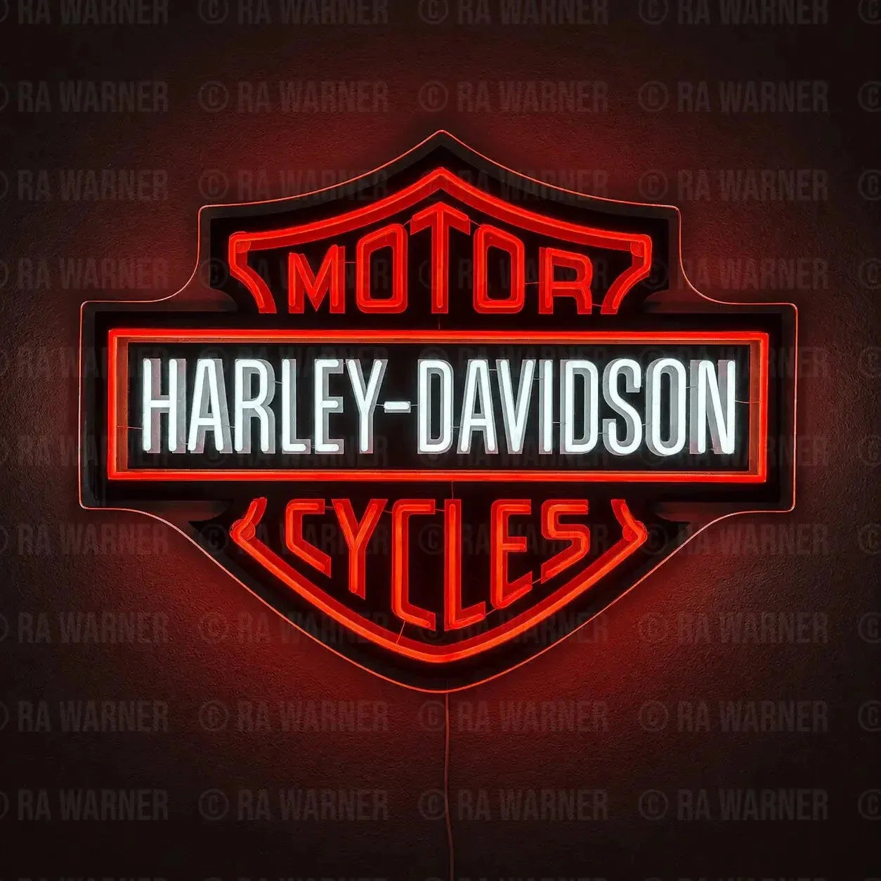 Harley Davidson Shield LED Neon Sign - 32"x25"