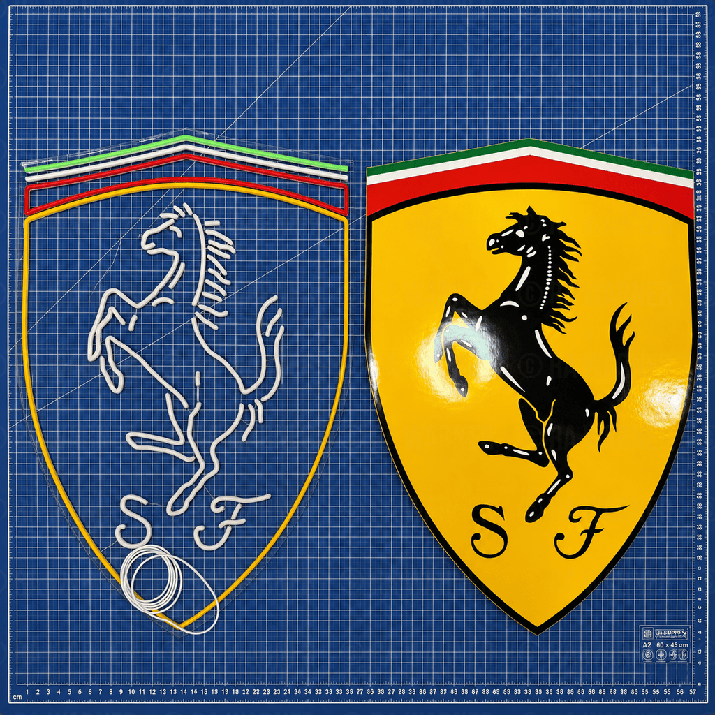 Italian Race Team Crest LED Neon Lighted Sign 25"x33"