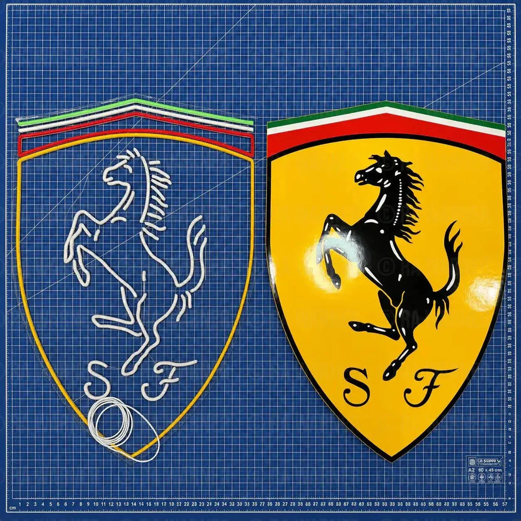 Italian Race Team Crest LED Neon Lighted Sign 25"x33"