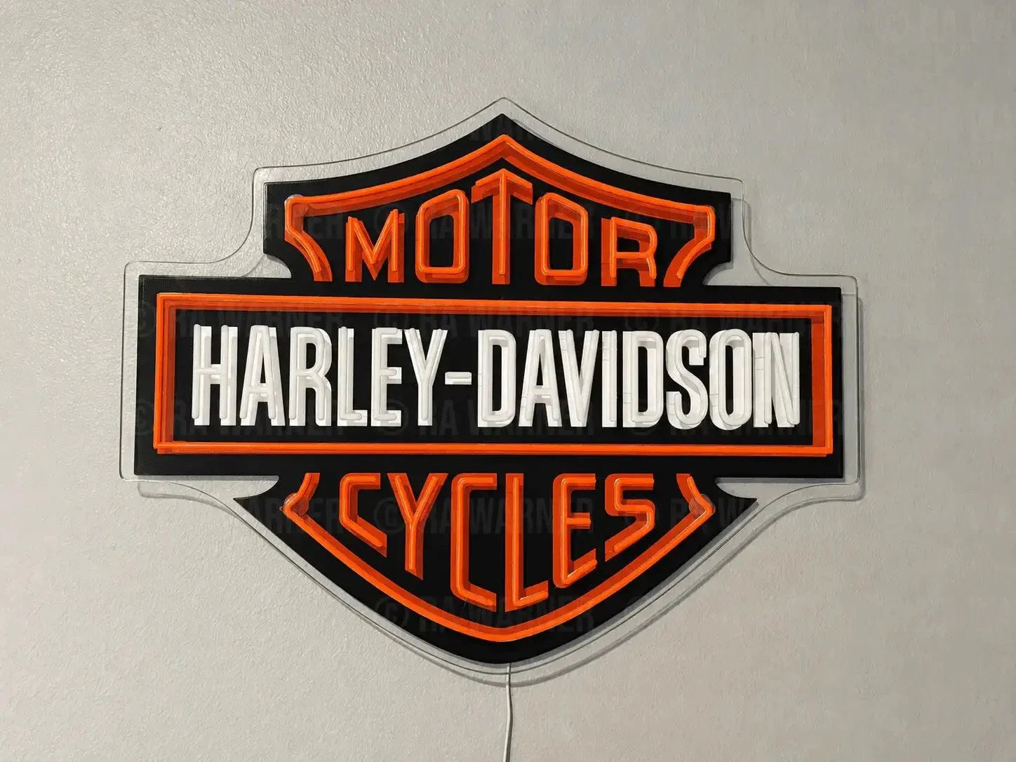 Harley Davidson Shield LED Neon Sign - 32"x25"