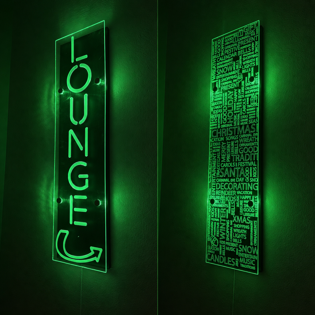 Swappable Acrylic LED Sign – 40" x 10"