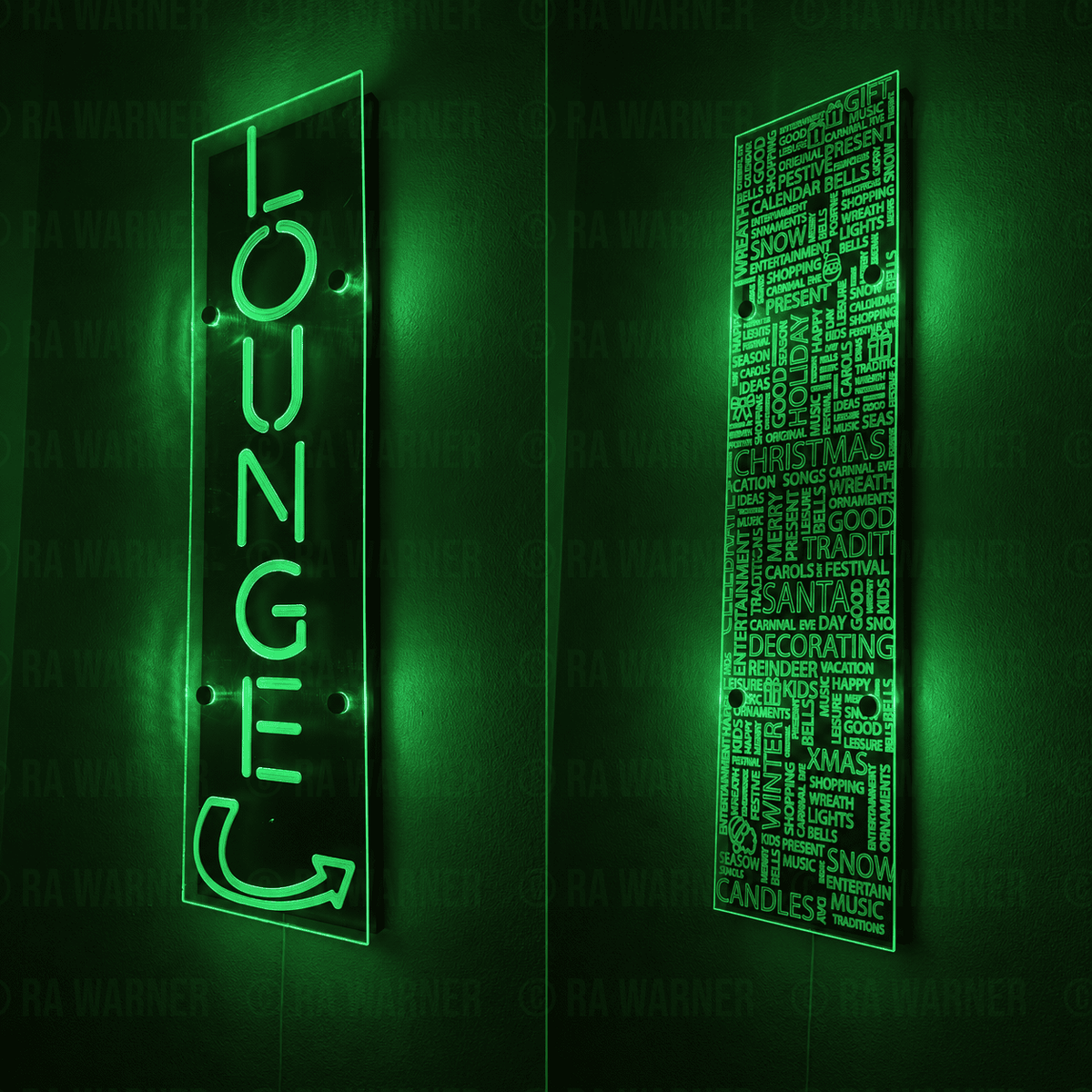 Swappable Acrylic LED Sign – 40" x 10"