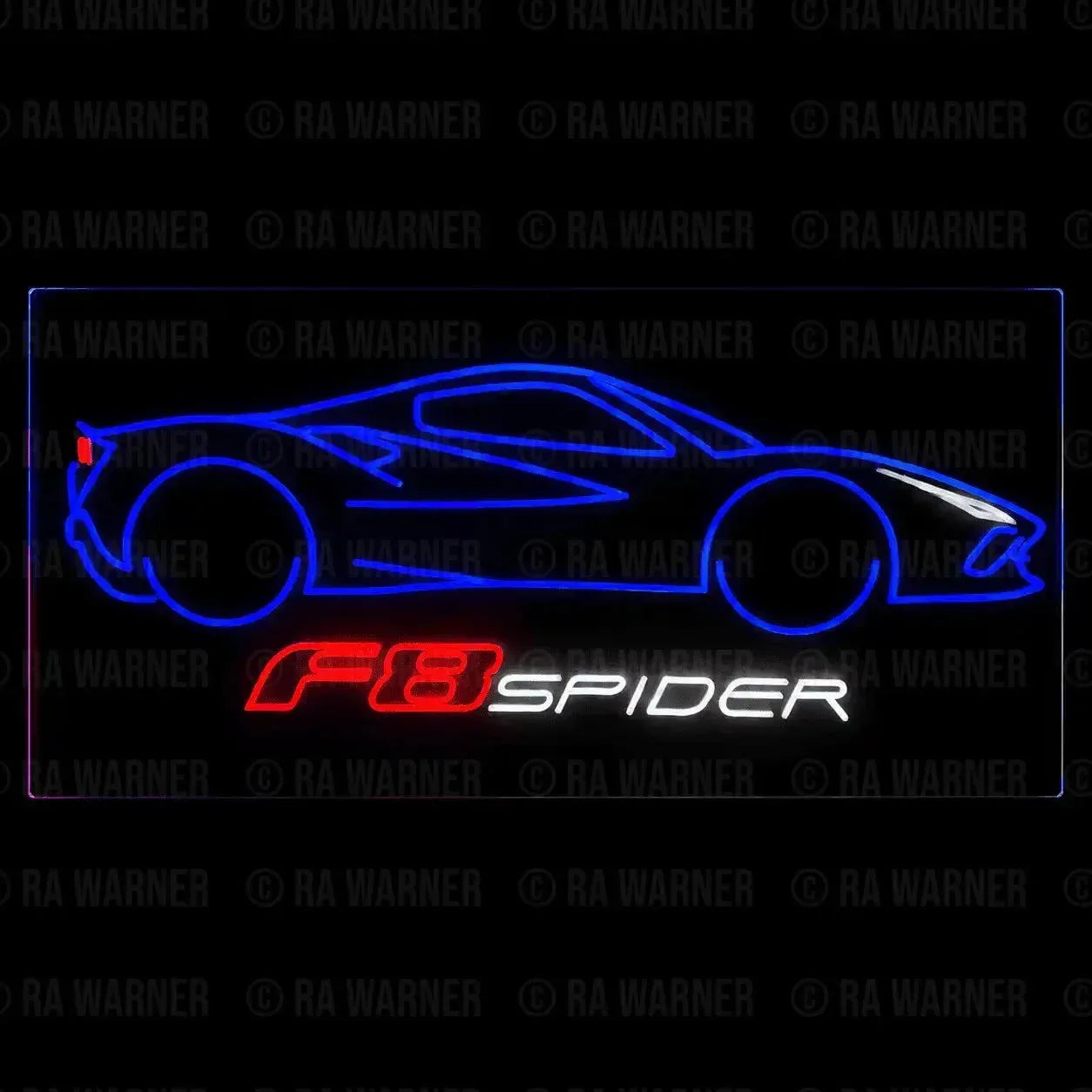 Italian Sports Car LED Neon Sign  43" x 17.5"